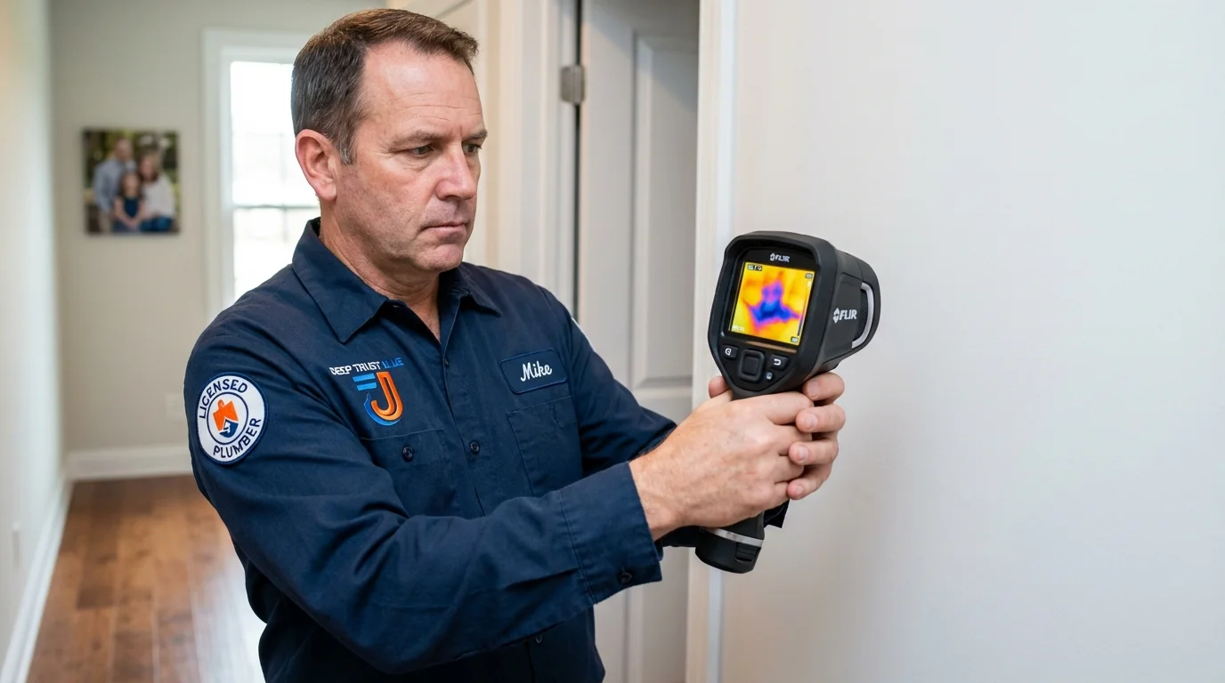 Thermal imaging leak detection by Johns Plumbing LLC in Bryan